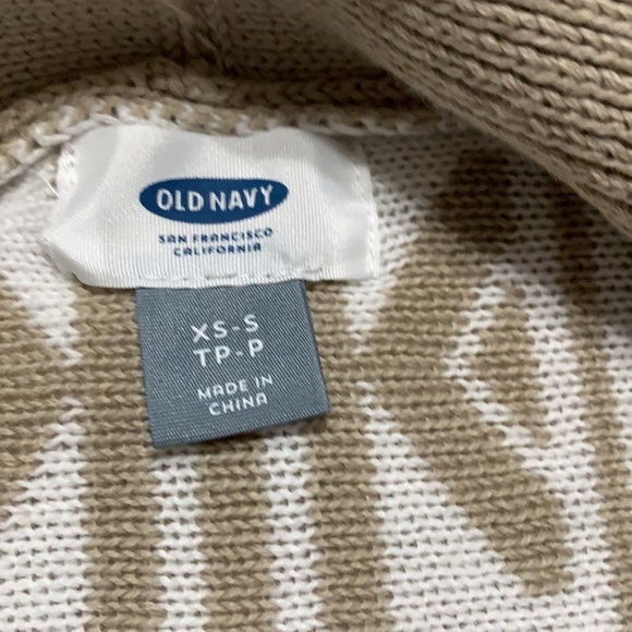 Old Navy Sleeveless Fringe Sweater Jacket Aztec Cardigan 100% Cotton Sz XS-S - Picture 4 of 5